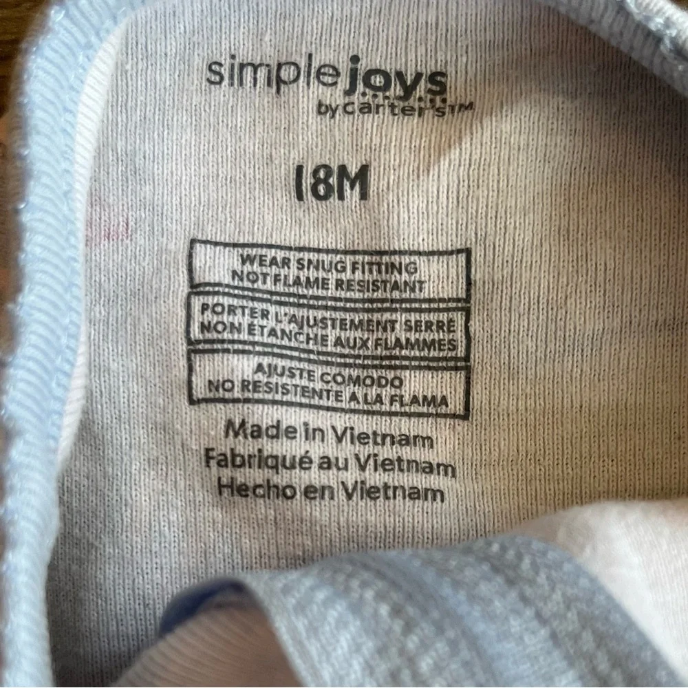 Simple Joys by Carter’s Toddler Long Sleeve One Way Footed Zippy Pajama - Alpaca